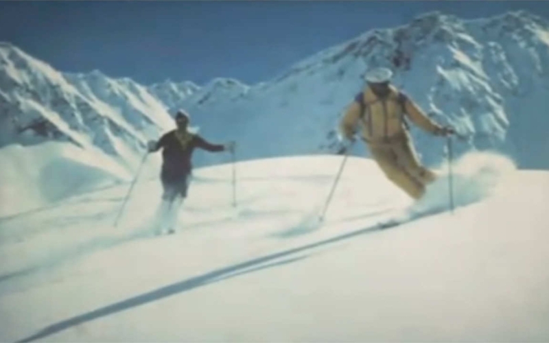 Heliskiing back in the days